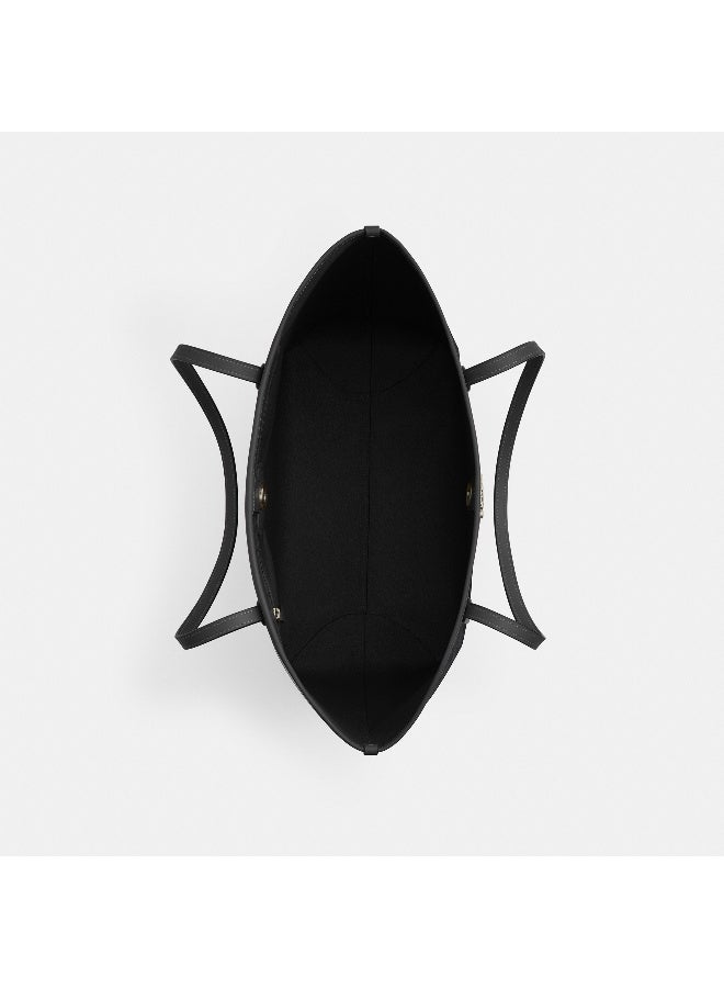 كوتش اوت ليت حقيبة كوتش سيتي توت ذات الطبعة الأيقونية، من موضة النساء، متعددة الوظائف، بسعة كبيرة، مقاس كبير، باللون الرمادي والأسود - Image 5